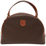 Macadam Pattern Logo Embossed Handbag Brown