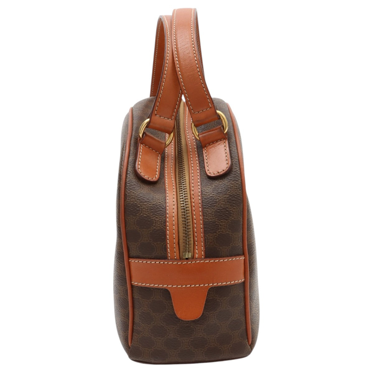 Macadam Pattern Logo Embossed Handbag Brown