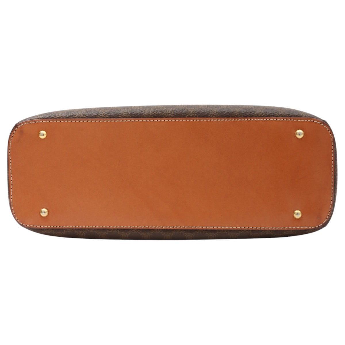Macadam Pattern Logo Embossed Handbag Brown