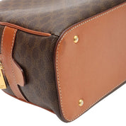 Macadam Pattern Logo Embossed Handbag Brown