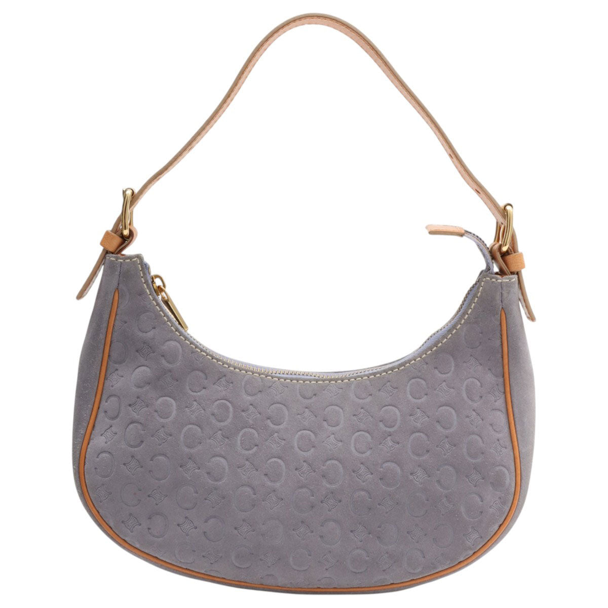 Suede C Macadam Pattern Handbag Lavender