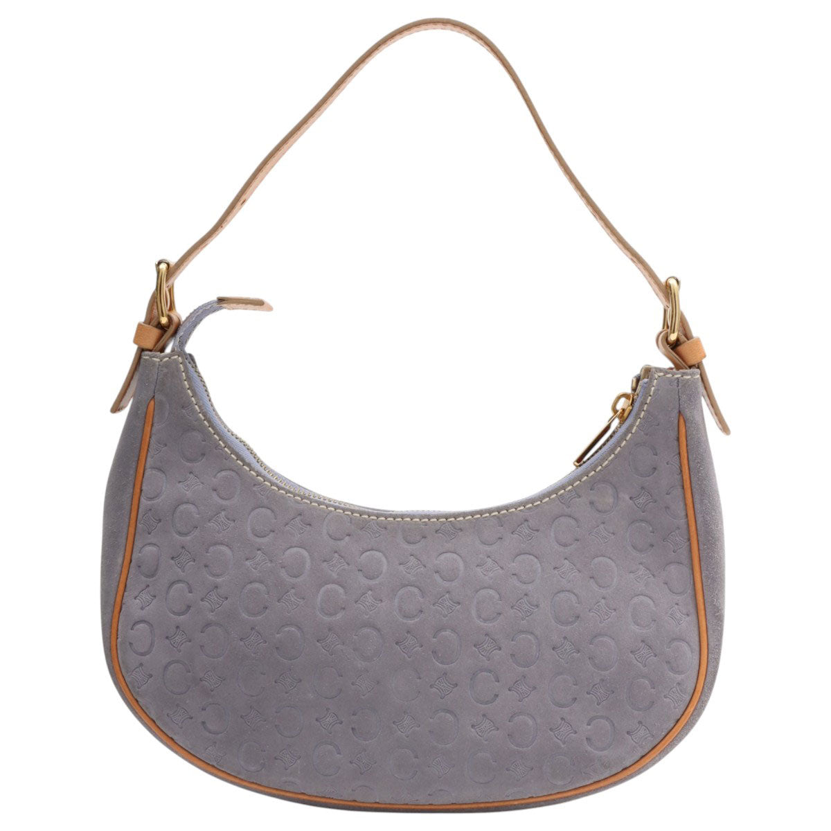 Suede C Macadam Pattern Handbag Lavender