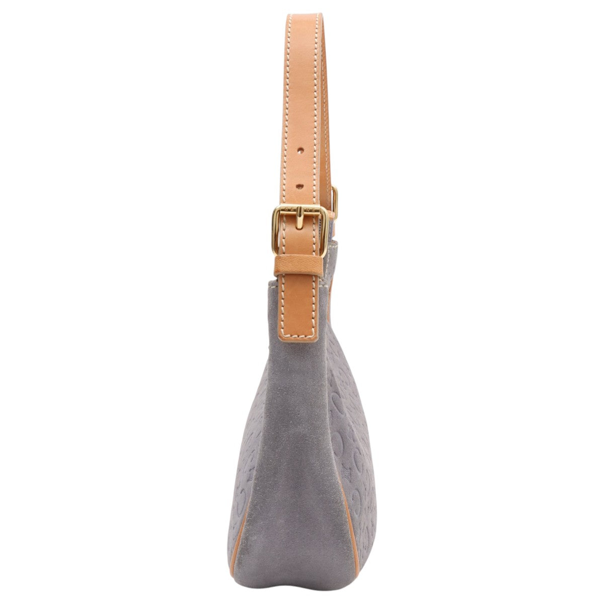 Suede C Macadam Pattern Handbag Lavender