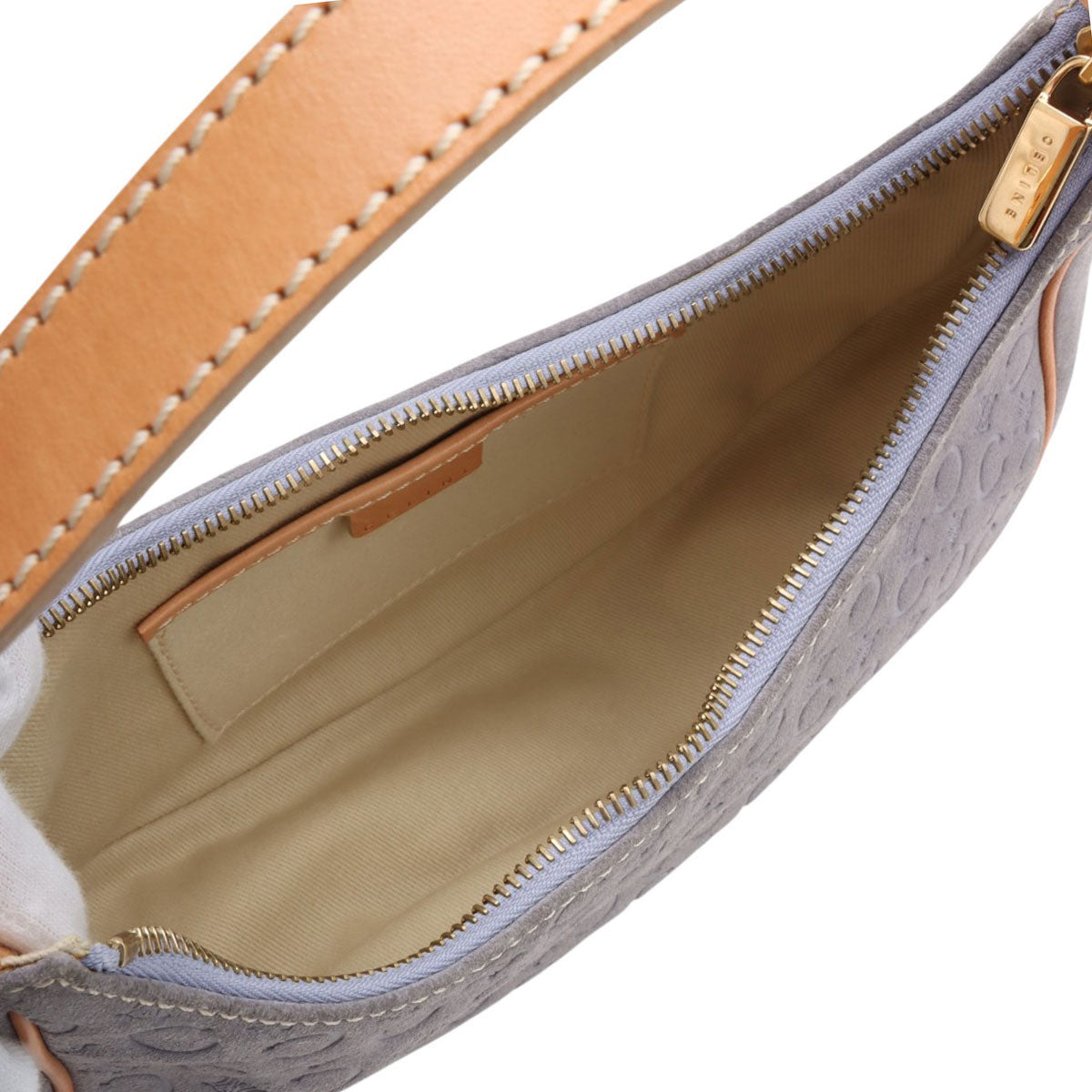 Suede C Macadam Pattern Handbag Lavender