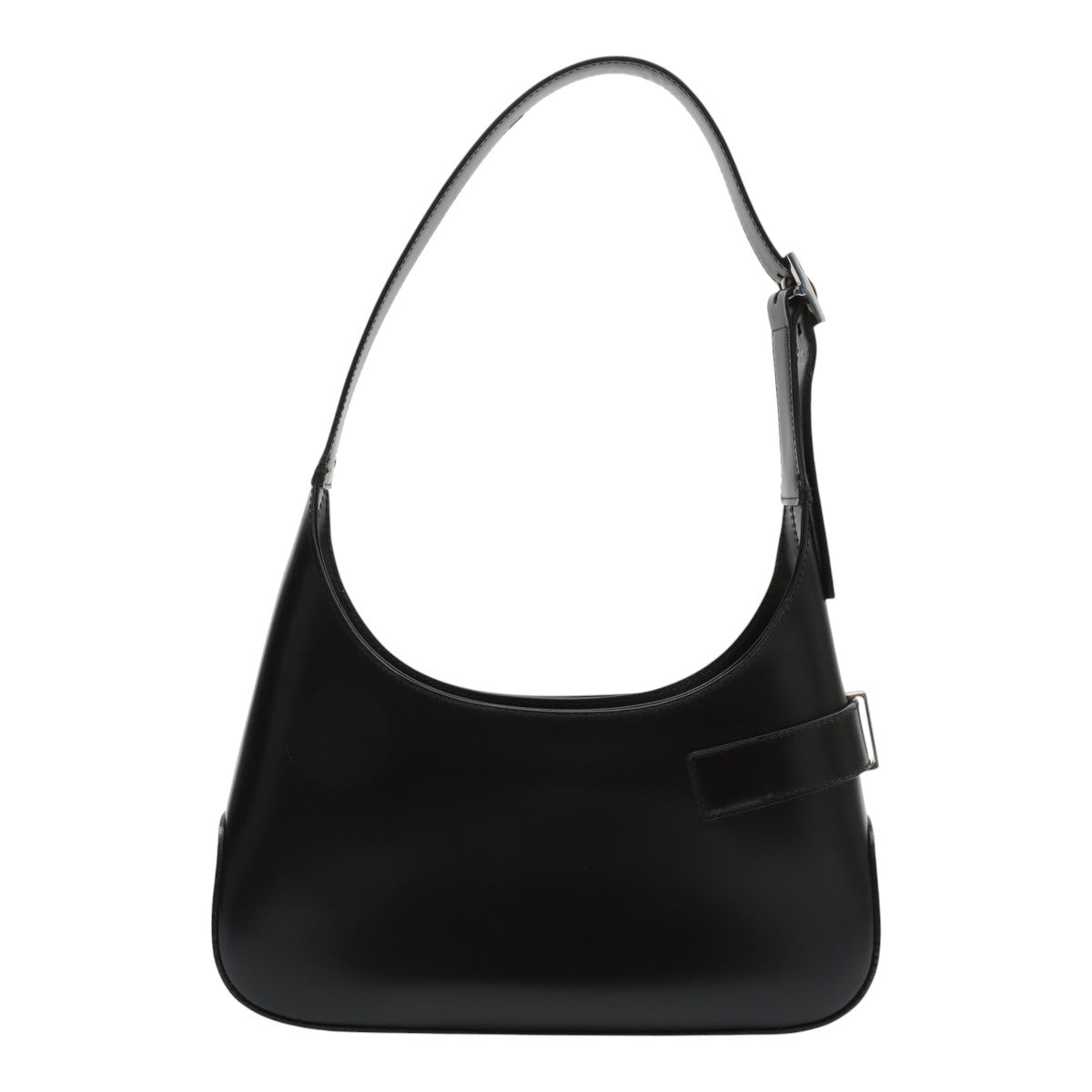 Gancini Plate One-Shoulder Bag in Black