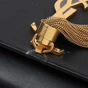 Kate Tassel Chain Shoulder Bag Black