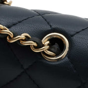 Circa 2013 CC Turn-lock Chain Shoulder Bag Mini, Navy