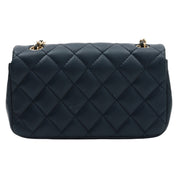 Circa 2013 CC Turn-lock Chain Shoulder Bag Mini, Navy