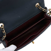 Circa 2013 CC Turn-lock Chain Shoulder Bag Mini, Navy