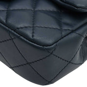 Circa 2013 CC Turn-lock Chain Shoulder Bag Mini, Navy