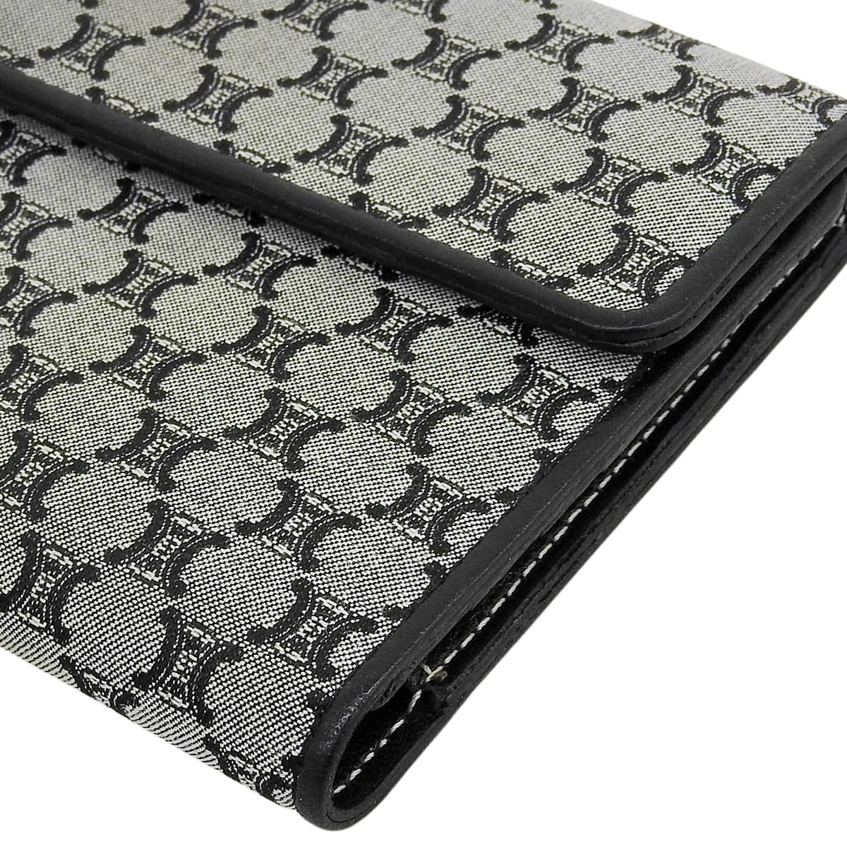 キャンバスマカダムパターンウォレット グレー