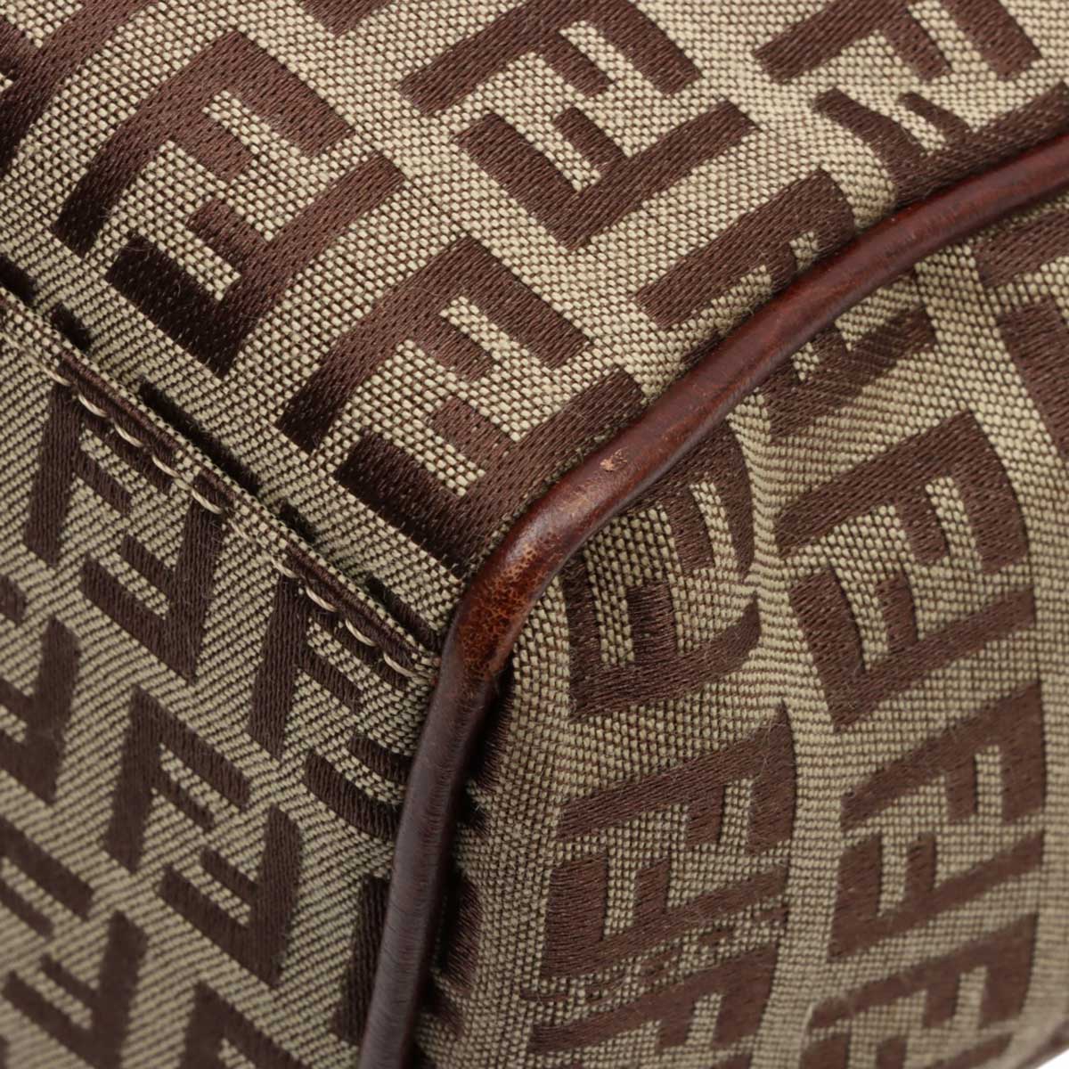 FF Zucchino Pattern Tote Bag Beige/Brown