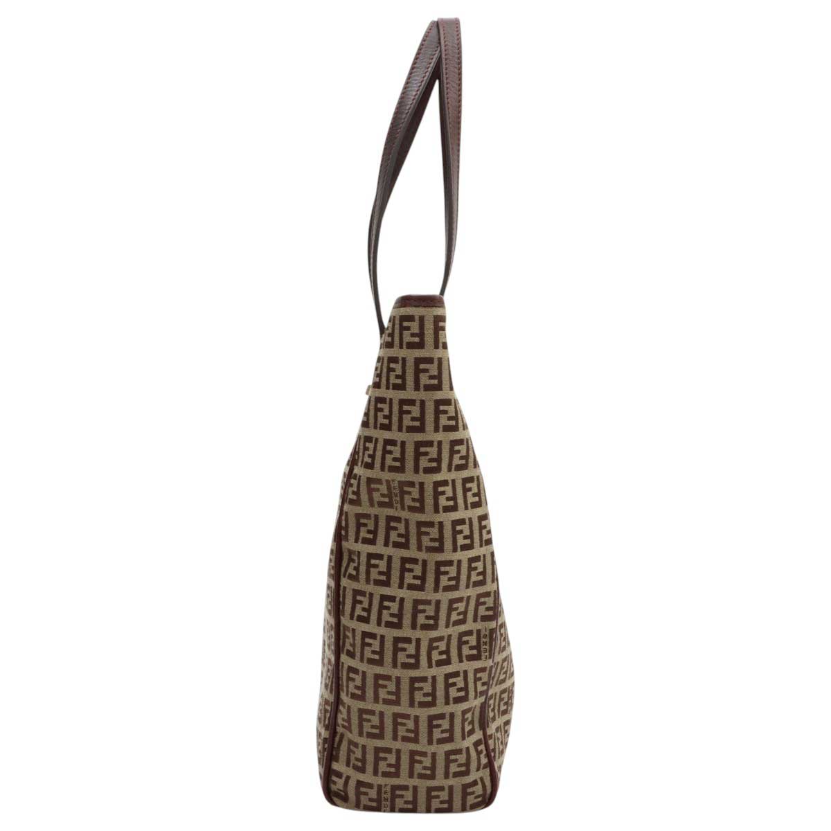 FF Zucchino Pattern Tote Bag Beige/Brown