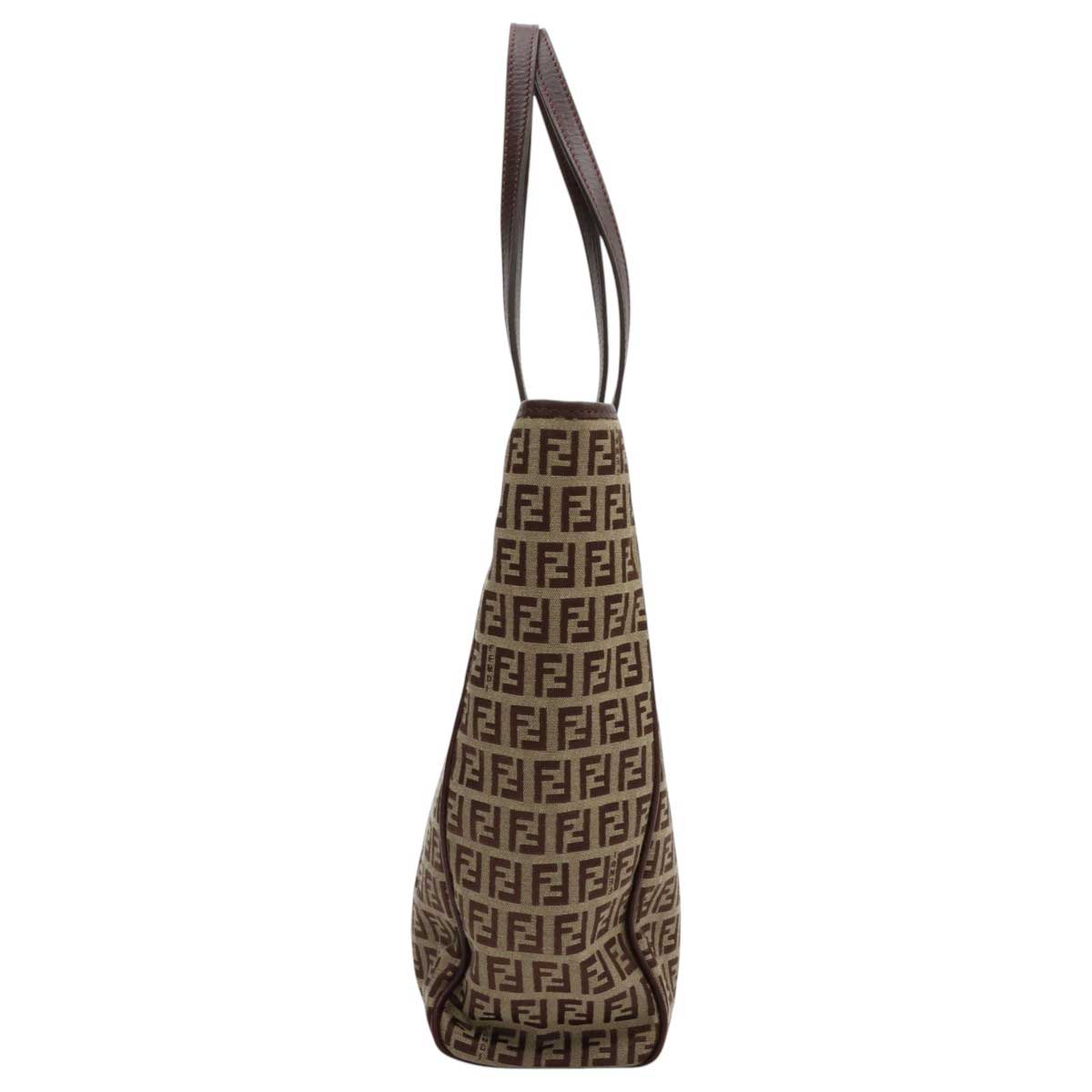 FF Zucchino Pattern Tote Bag Beige/Brown