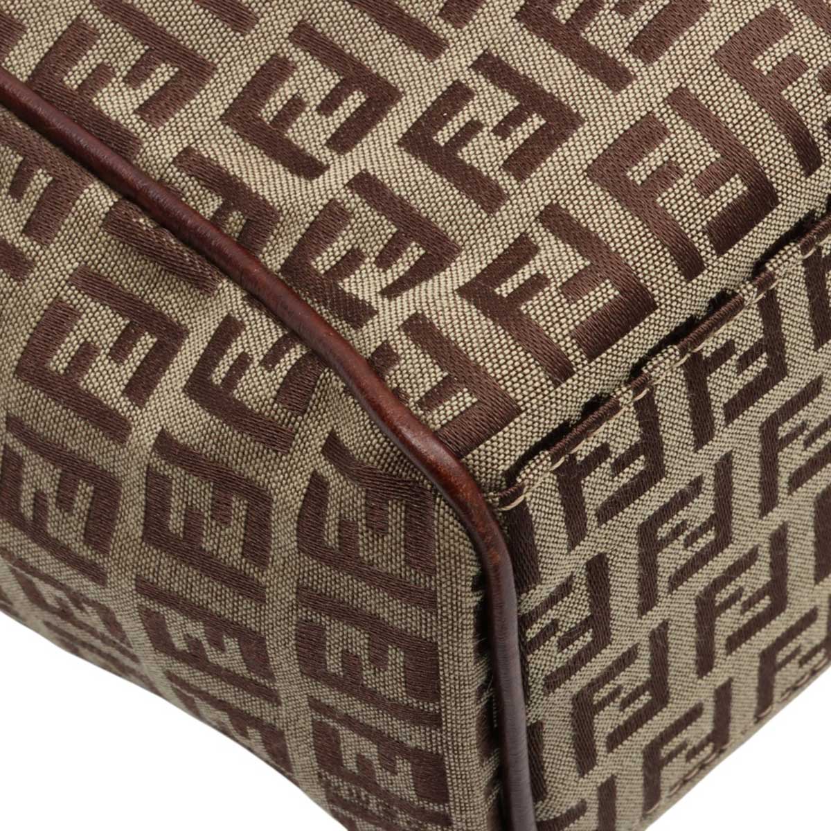FF Zucchino Pattern Tote Bag Beige/Brown