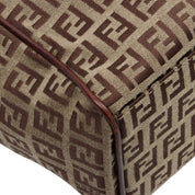 FF Zucchino Pattern Tote Bag Beige/Brown