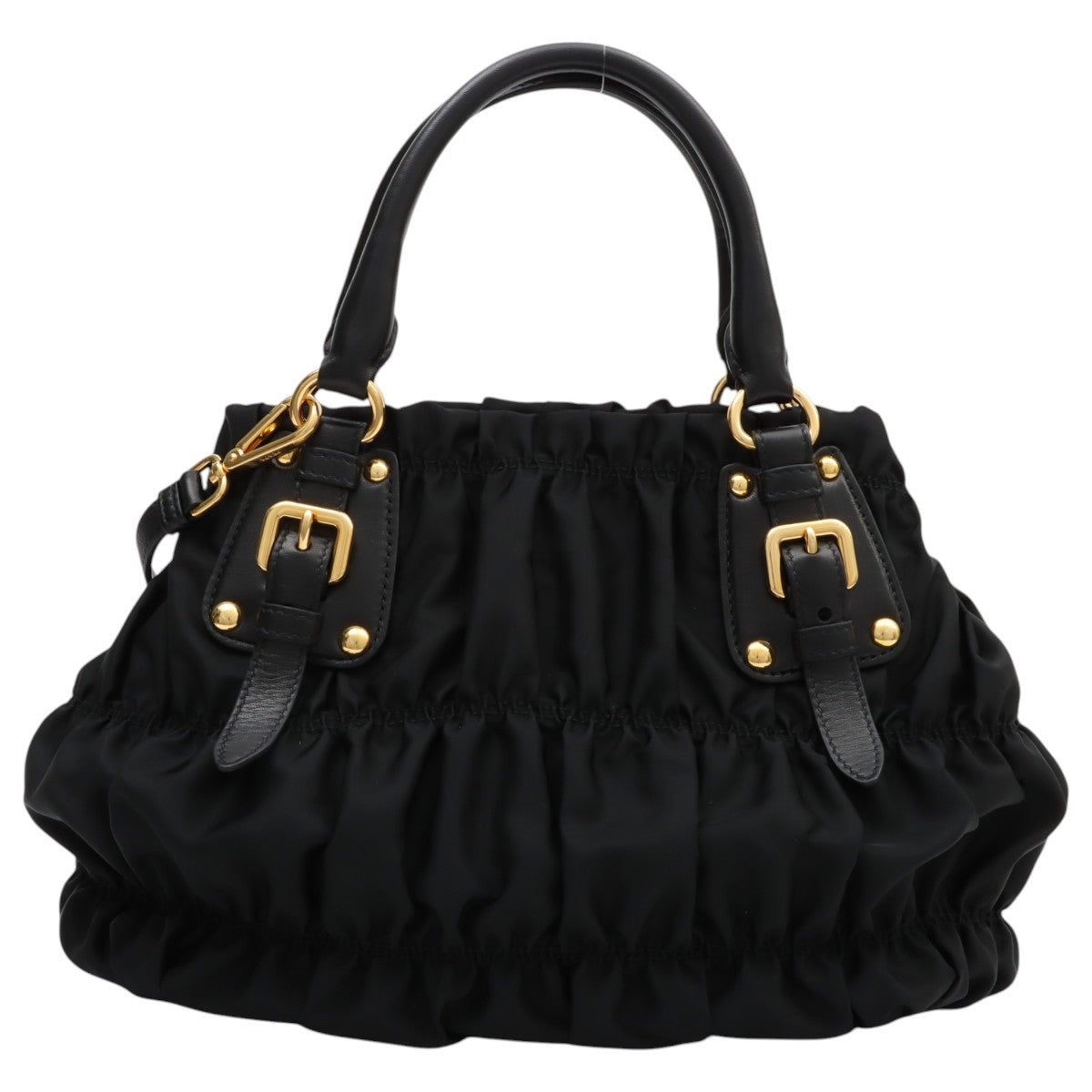 Nylon Logo Plate 2-Way Bag Black