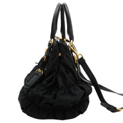 Nylon Logo Plate 2-Way Bag Black
