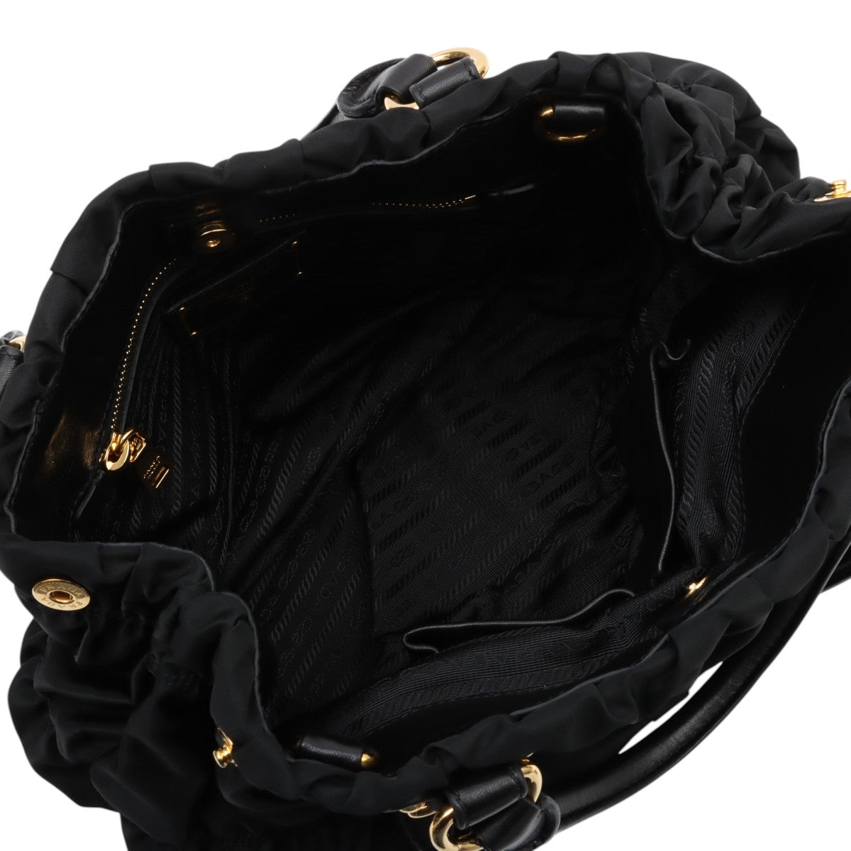 Nylon Logo Plate 2-Way Bag Black