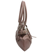 Gancini Plate Shoulder Bag Champagne Pink