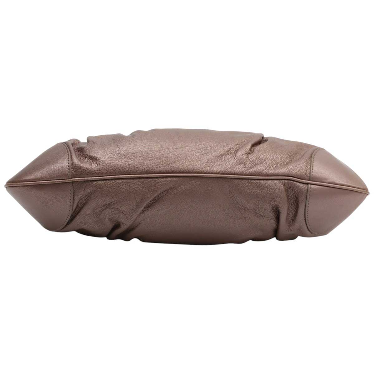 Gancini Plate Shoulder Bag Champagne Pink