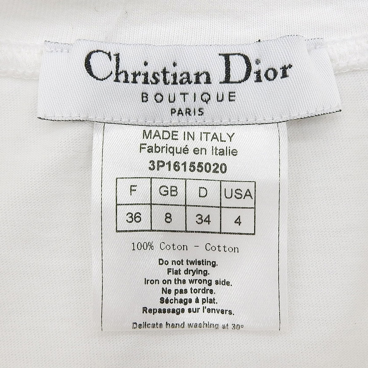 ジョン・ガリアーノ期 ロゴ半袖Tシャツ #36 ホワイト