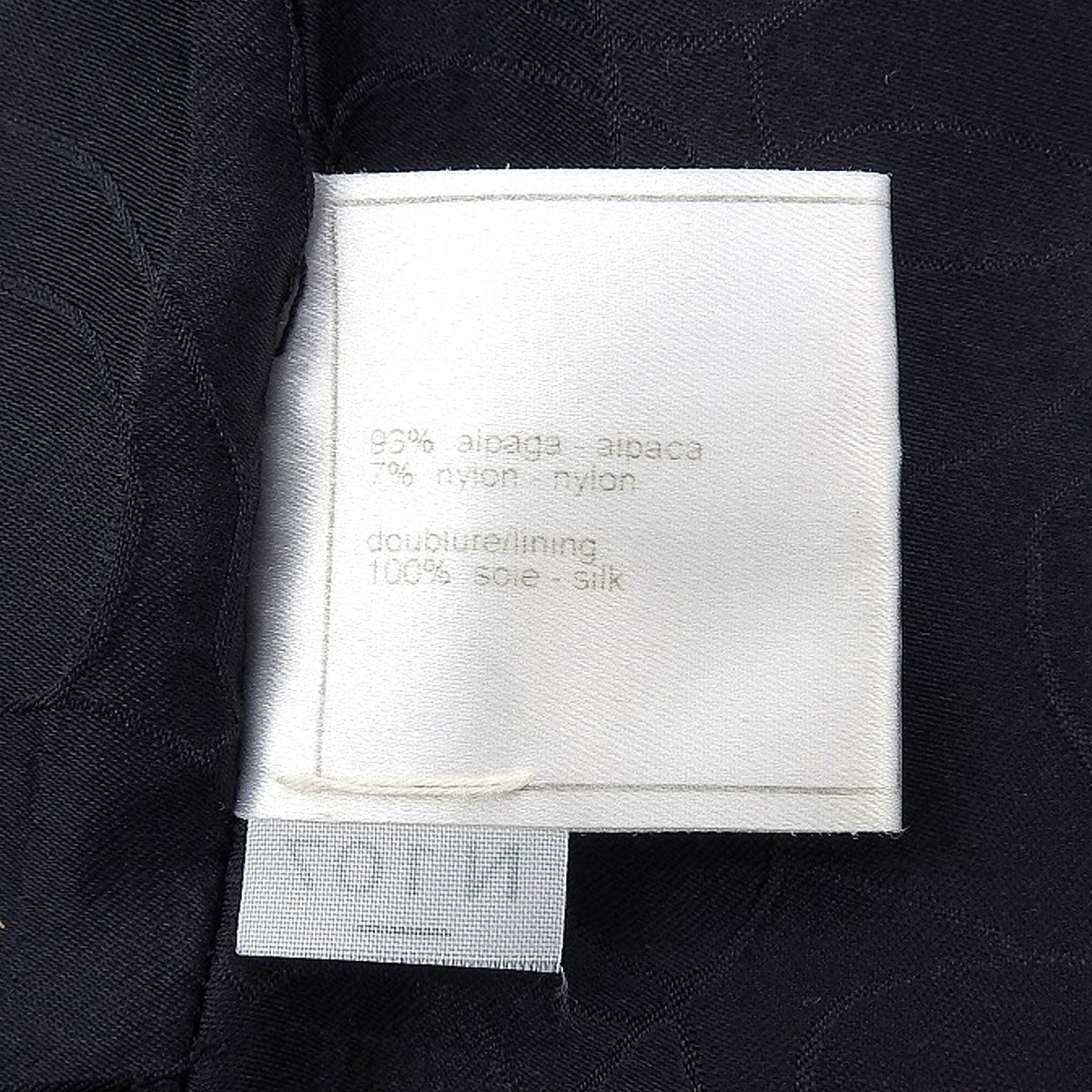 2001 Alpaca CC Mark Button Coat #40 Navy