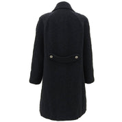 2001 Alpaca CC Mark Button Coat #40 Navy