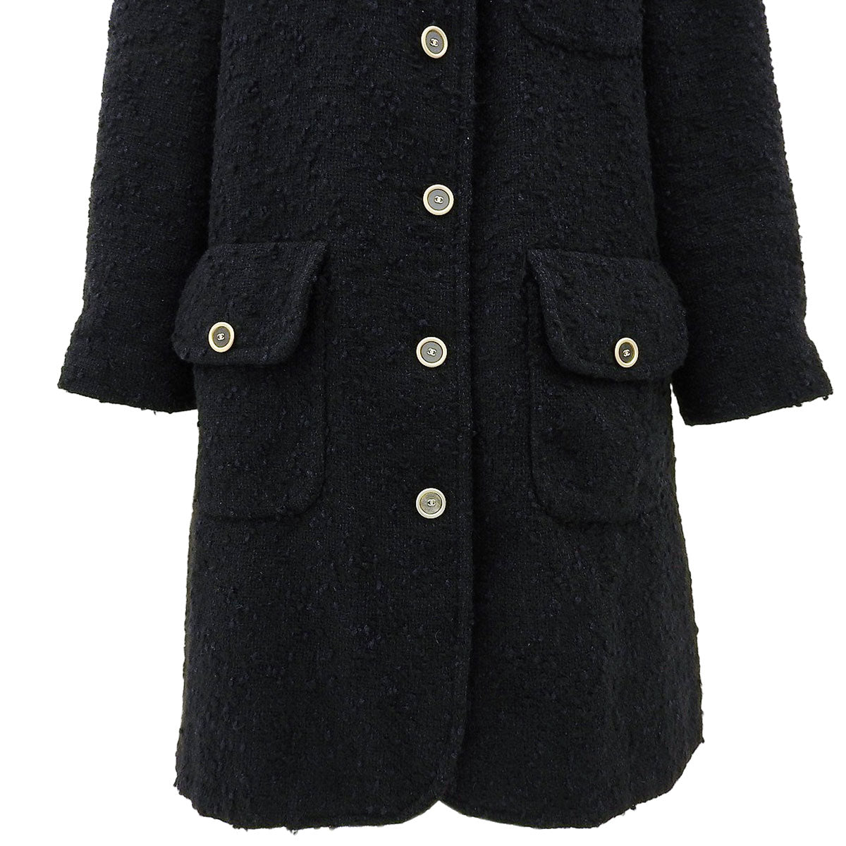 2001 Alpaca CC Mark Button Coat #40 Navy