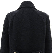 2001 Alpaca CC Mark Button Coat #40 Navy