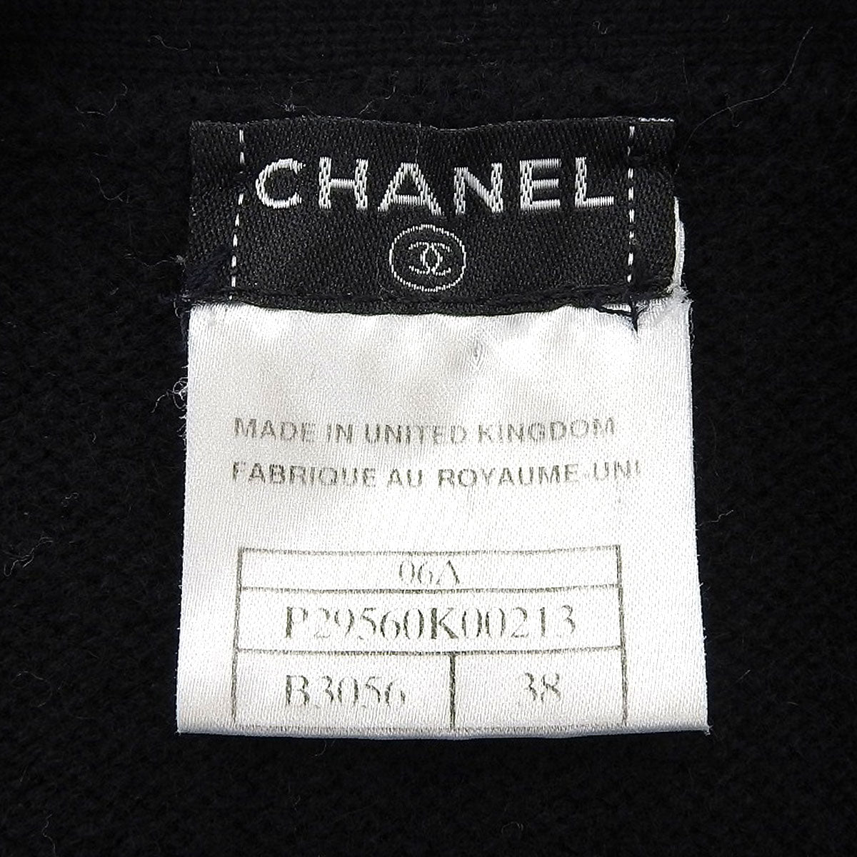 2006 Cashmere Bijou CC Mark Button Cardigan #38 Black
