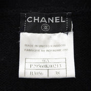 2006 Cashmere Bijou CC Mark Button Cardigan #38 Black