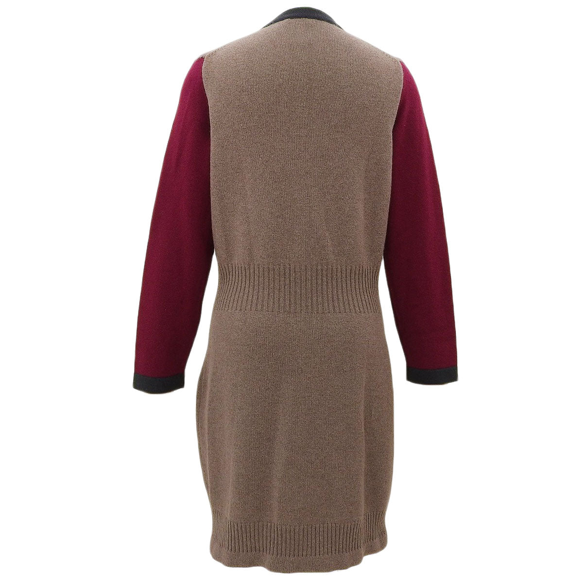 CC Turn-Lock Button Long Cardigan #40 Brown/Bordeaux