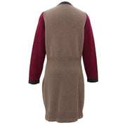 CC Turn-Lock Button Long Cardigan #40 Brown/Bordeaux