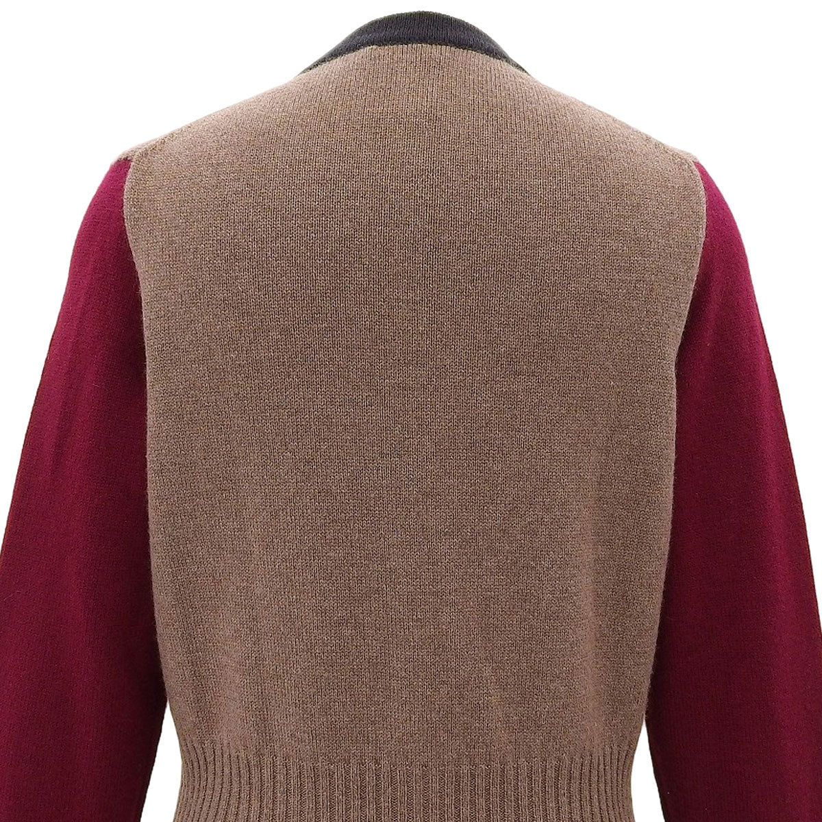 CC Turn-Lock Button Long Cardigan #40 Brown/Bordeaux