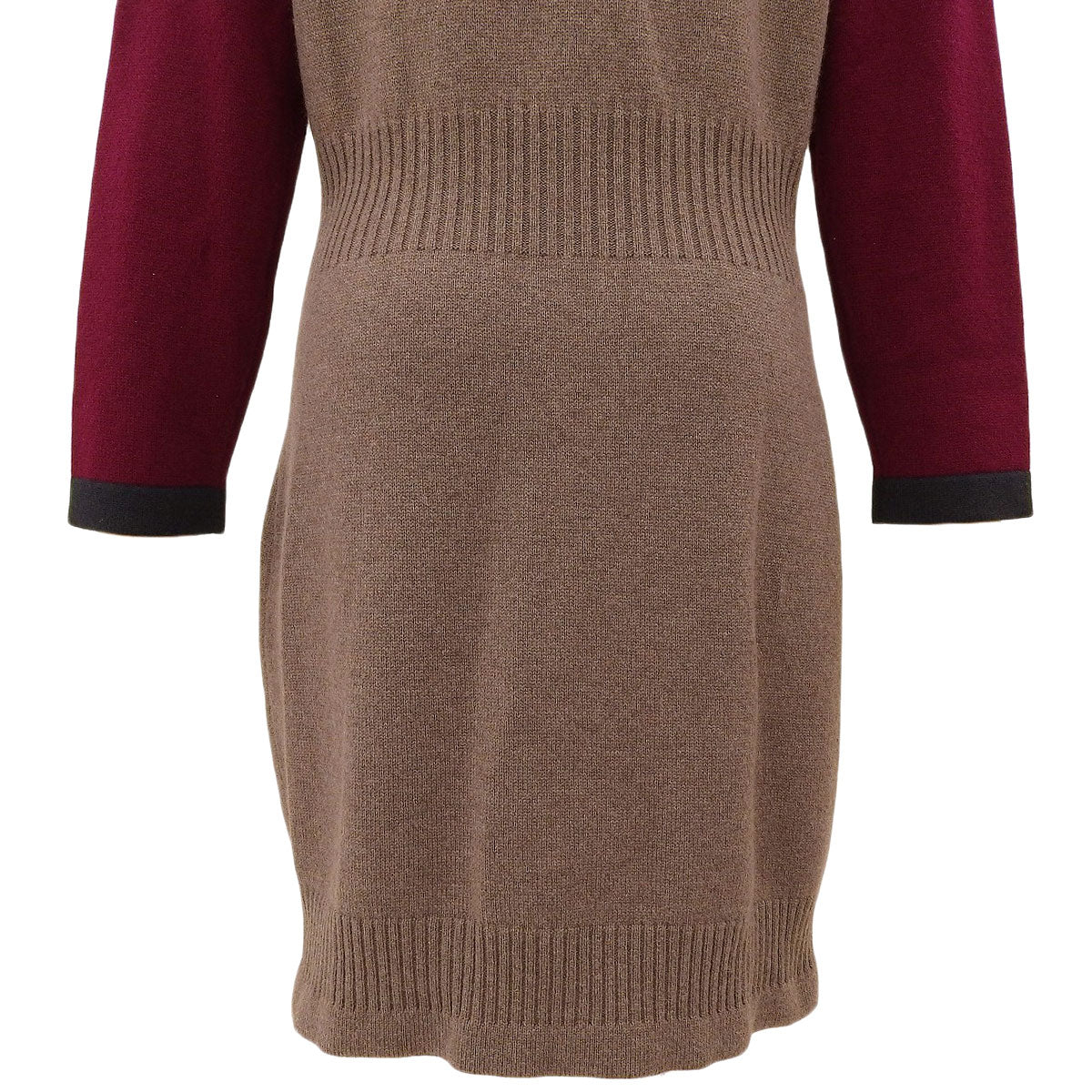 CC Turn-Lock Button Long Cardigan #40 Brown/Bordeaux