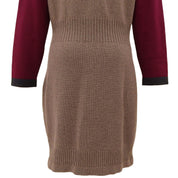 CC Turn-Lock Button Long Cardigan #40 Brown/Bordeaux