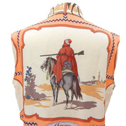 Arabian Horses Pattern Sleeveless Top #40 Beige/Orange