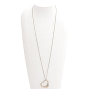 SV925 Open Heart Necklace Silver