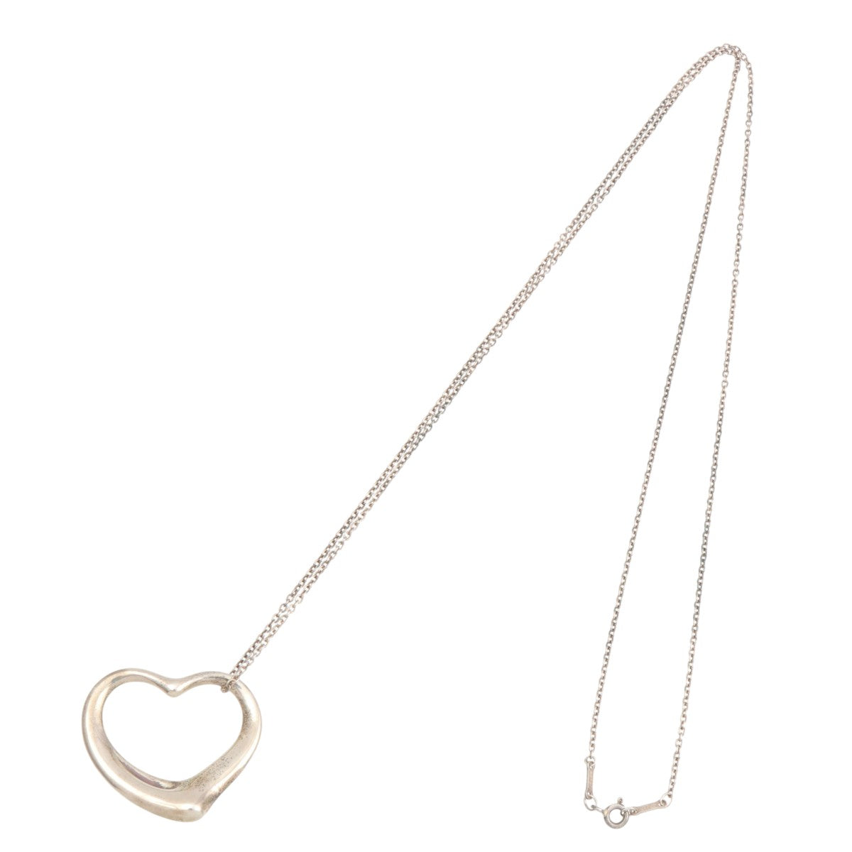 SV925 Open Heart Necklace Silver
