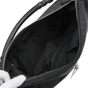 Trotter Pattern Logo Charm One Shoulder Bag Black