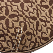 Anagram Pattern Logo Embossed Handbag Brown
