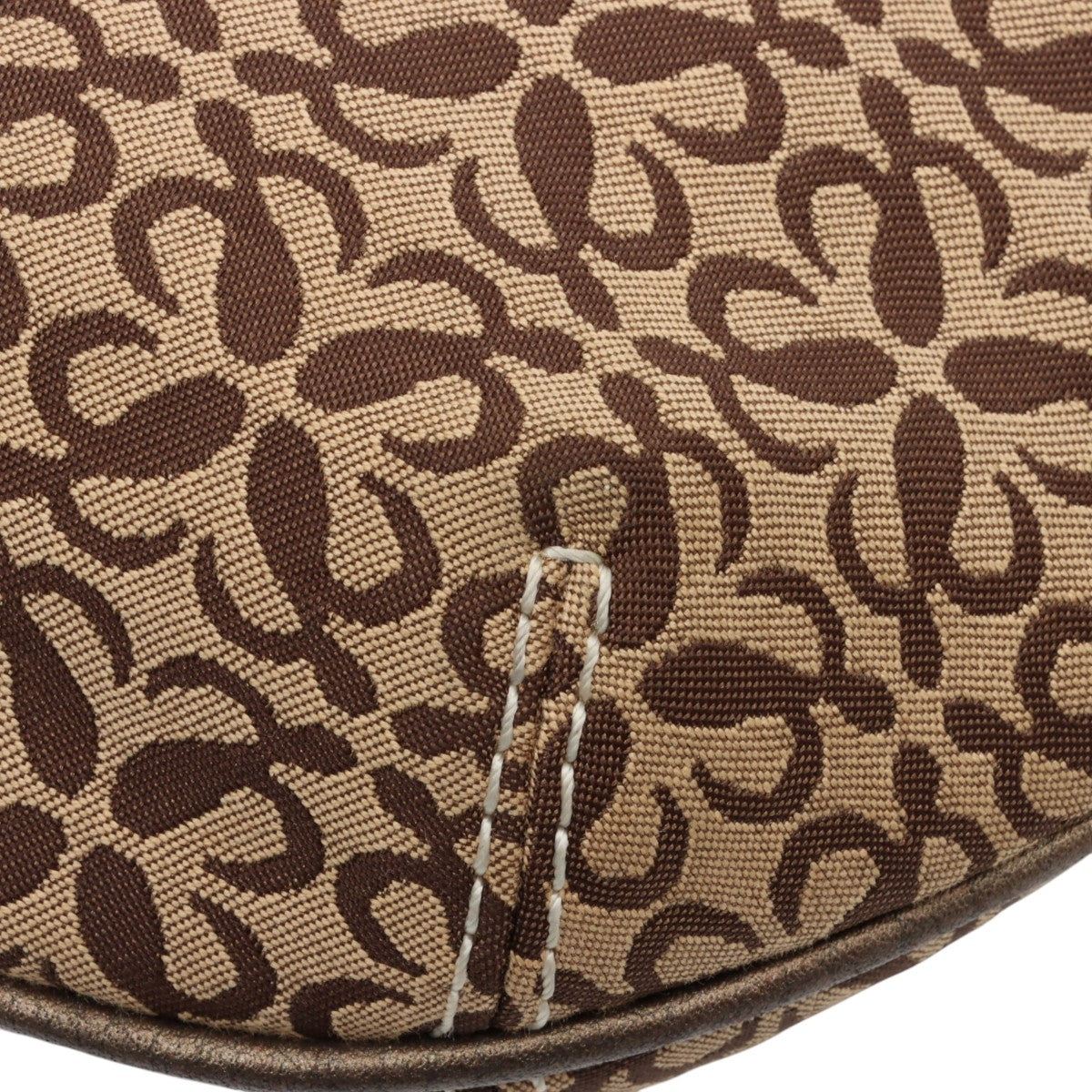 Anagram Pattern Logo Embossed Handbag Brown