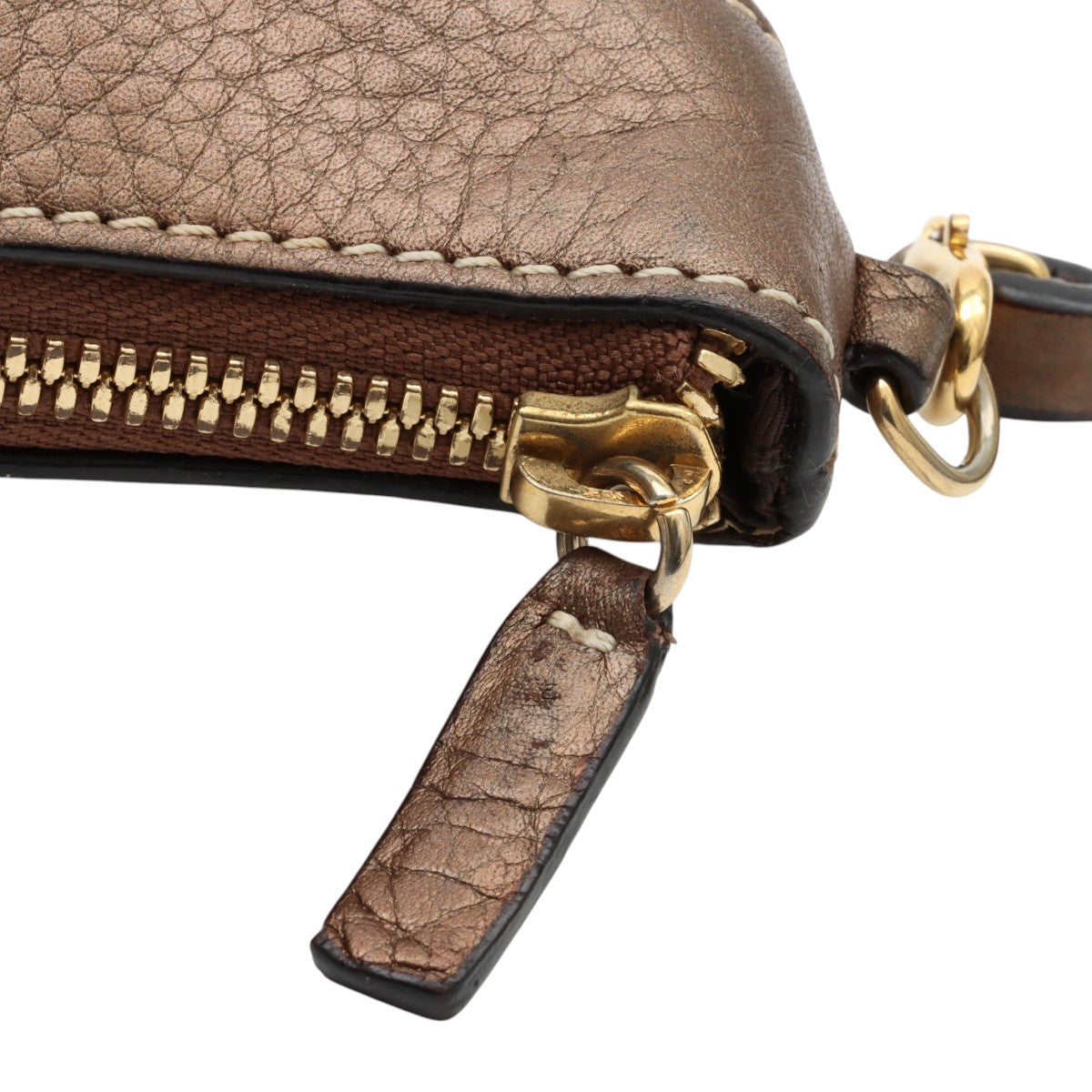 Anagram Pattern Logo Embossed Handbag Brown