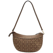 Anagram Pattern Logo Embossed Handbag Brown
