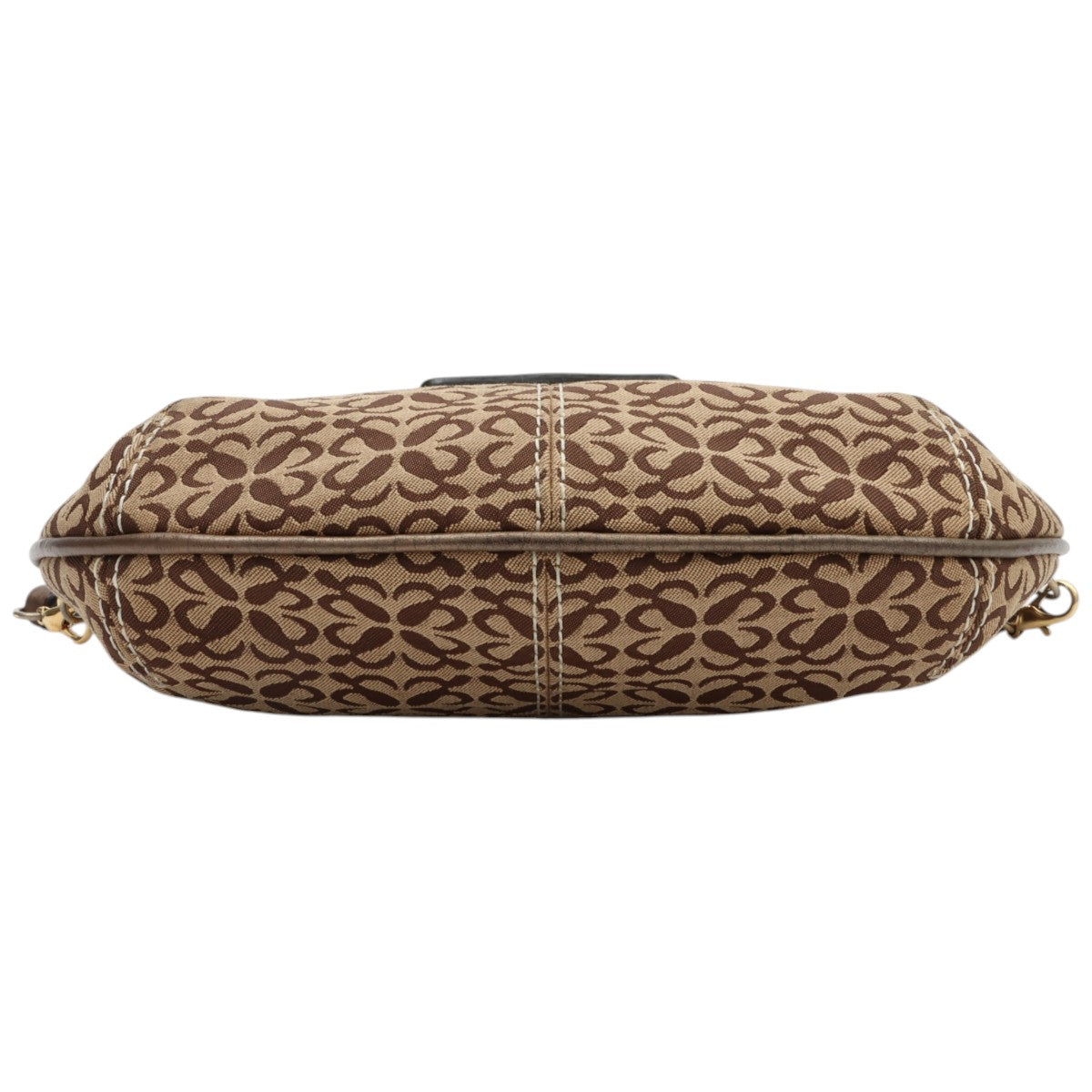 Anagram Pattern Logo Embossed Handbag Brown