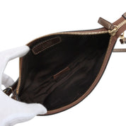 Anagram Pattern Logo Embossed Handbag Brown
