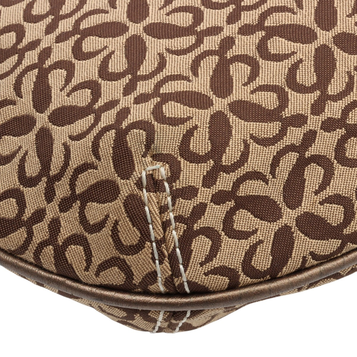 Anagram Pattern Logo Embossed Handbag Brown