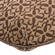 Anagram Pattern Logo Embossed Handbag Brown