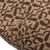 Anagram Pattern Logo Embossed Handbag Brown